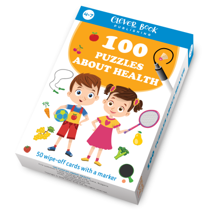 100 Puzzles About Health – educational wipe-clean activity cards for children ages 4–7